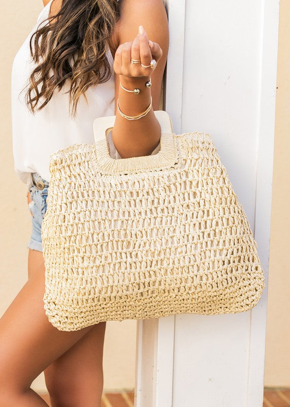 Charleston Oversized Straw Tote