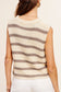 The Hamptons Chunky Stripe Sleeveless Sweater Top