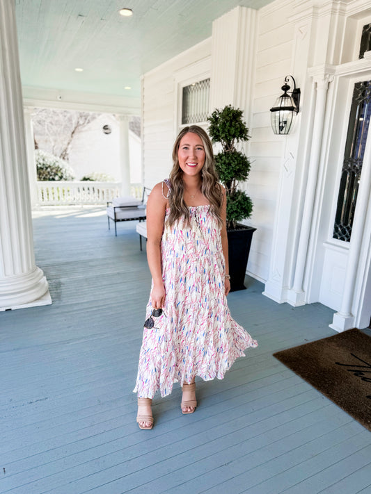 Soak Up The Sun Multicolor Tassel Maxi Dress