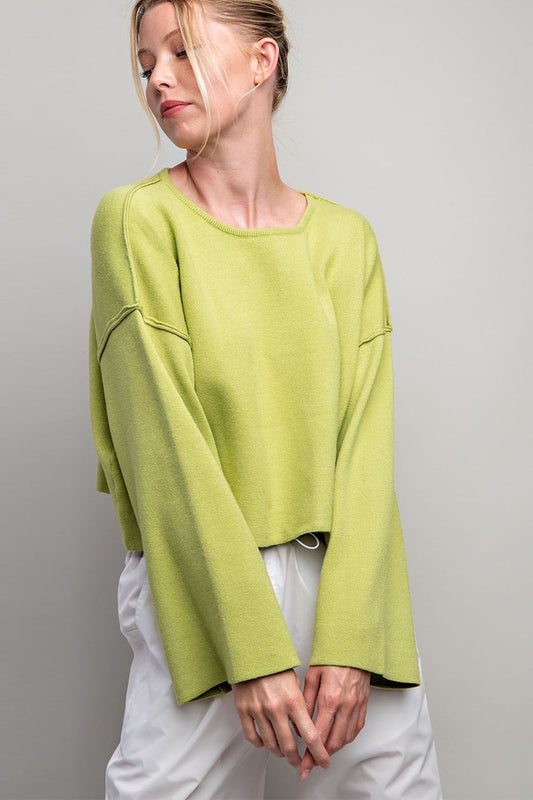 Always On My Mind Avocado Sweater