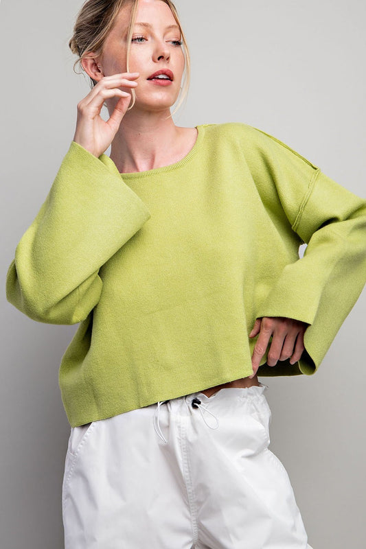 Always On My Mind Avocado Sweater