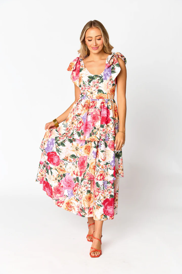 BuddyLove Drew Tiered Midi Dress - LOVE STORY