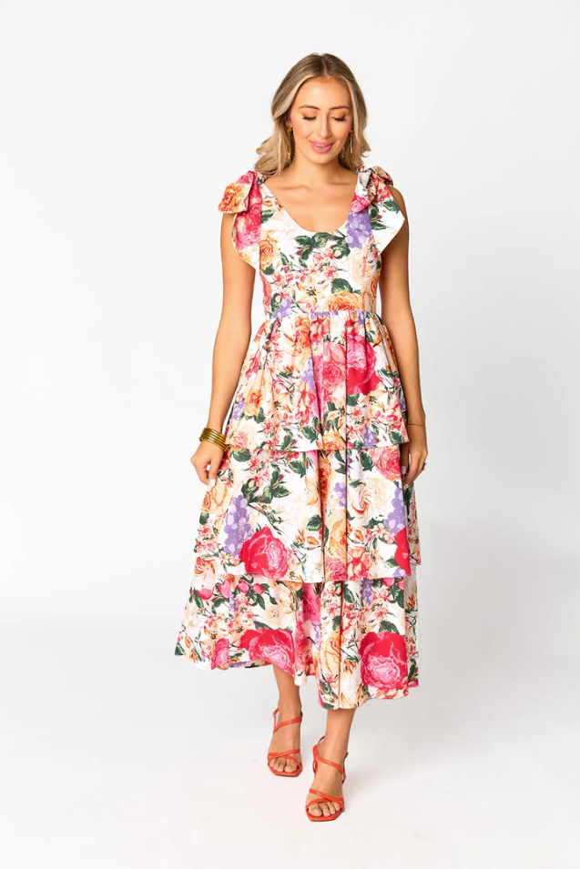 BuddyLove Drew Tiered Midi Dress - LOVE STORY